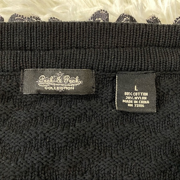 Peck & Peck Vintage Lace Ruffle Trim Knit Sweater - Picture 6 of 9